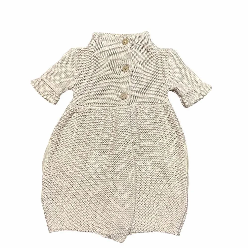 Stella mccartney white knit buttoned down peacoat